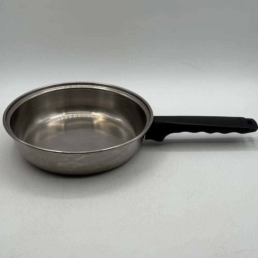 Vtg Lifetime Frying Pan Skillet Cookware 18/8 Stainless Steel 8